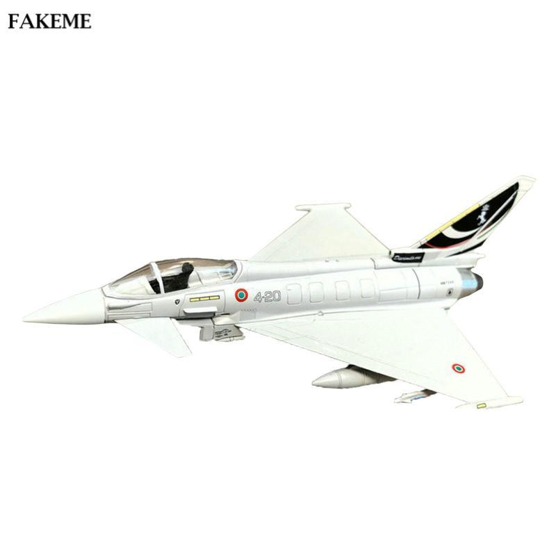 1 / 100 Ef2000 Fighter Jet Diecast Máy bay trang trí nội thất Mô hình máy bay lưu niệm