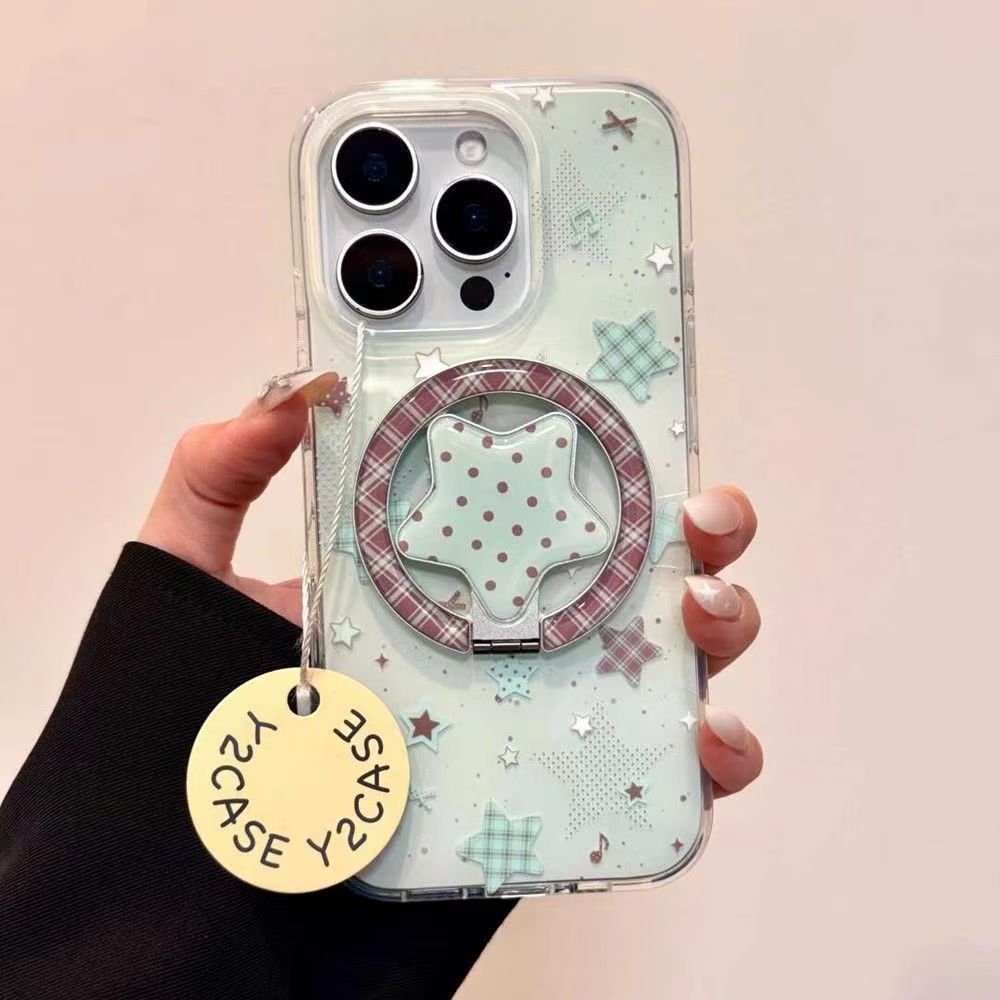 Mint Green Stars Thích hợp Ốp điện thoại Samsung s26ultra s25 + Sweet Art s23 Thu Đông Chữa bệnh s22