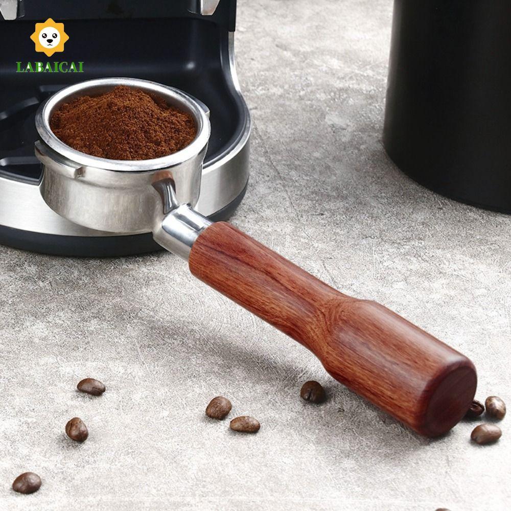 LABAICAI LAABAICAI Bottomless Coffee Portafilter, Tay cầm lọc Espresso 51mm đa năng, Tay cầm bằng gỗ