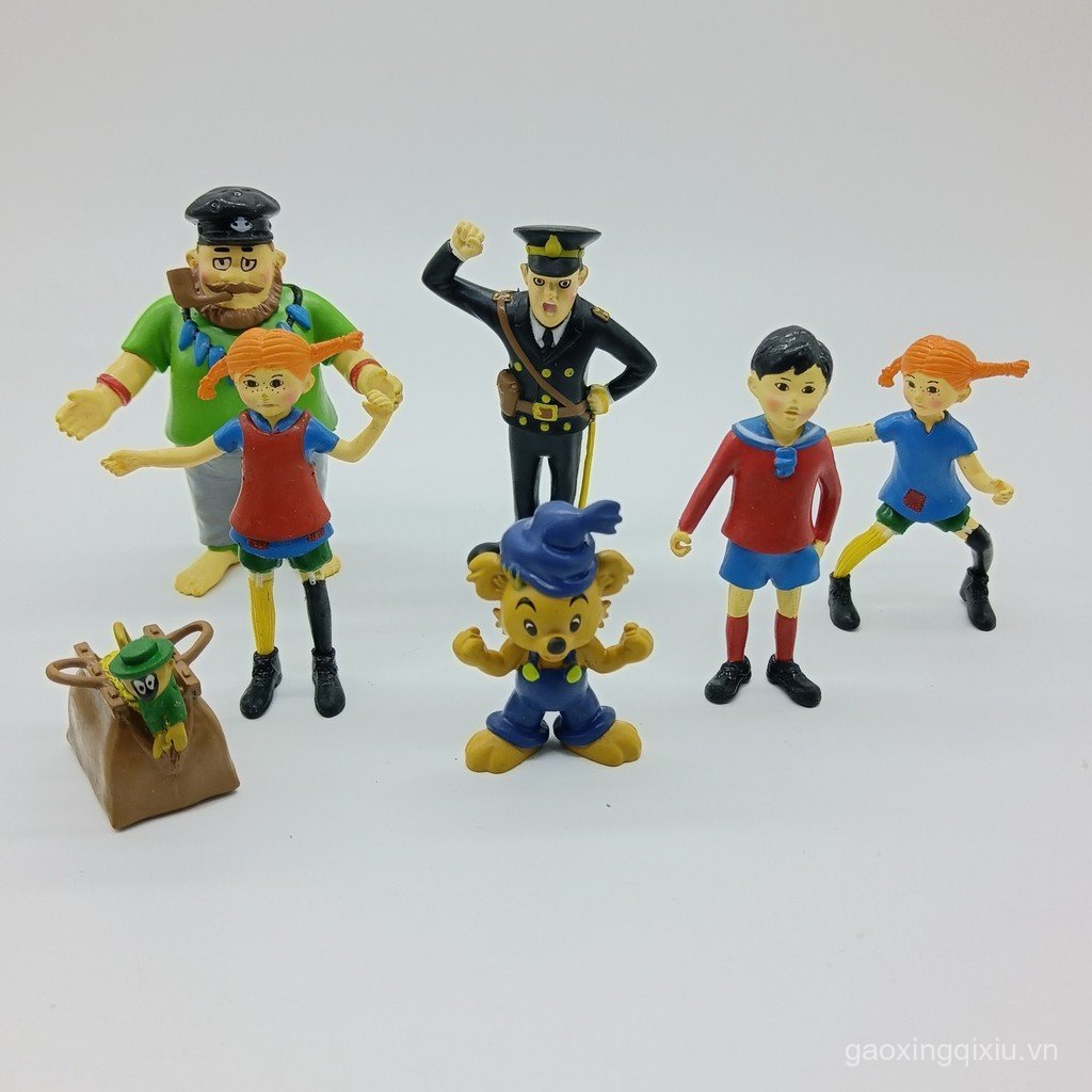 Mới Chính Hãng Hàng Số Lượng Lớn Phần Lan Hoài Cổ pippi Vớ Pippi Bé Gái Cảnh Sát Hình Mẫu Trang Trí 