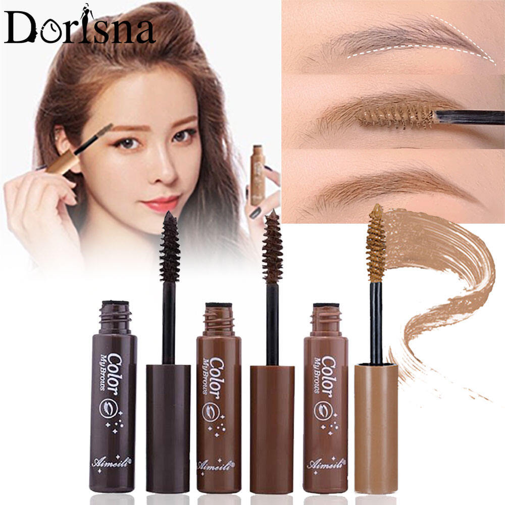 Dorisna 3 Màu Lâu Dài Chống Thấm Nước Lông Mày Kem Mascara Lông Mày Lông Mày Gel Chống Thấm Nước Lôn