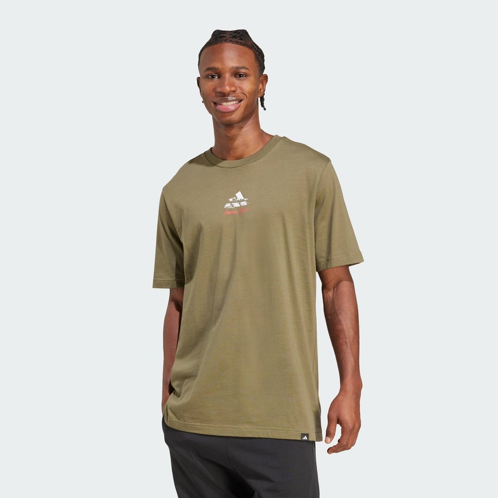 adidas Phong cách sống Áo Thun In Graphic Bộ Sưu Tập Kỷ Niệm Thể Thao Nam màu xanh lá JM6439