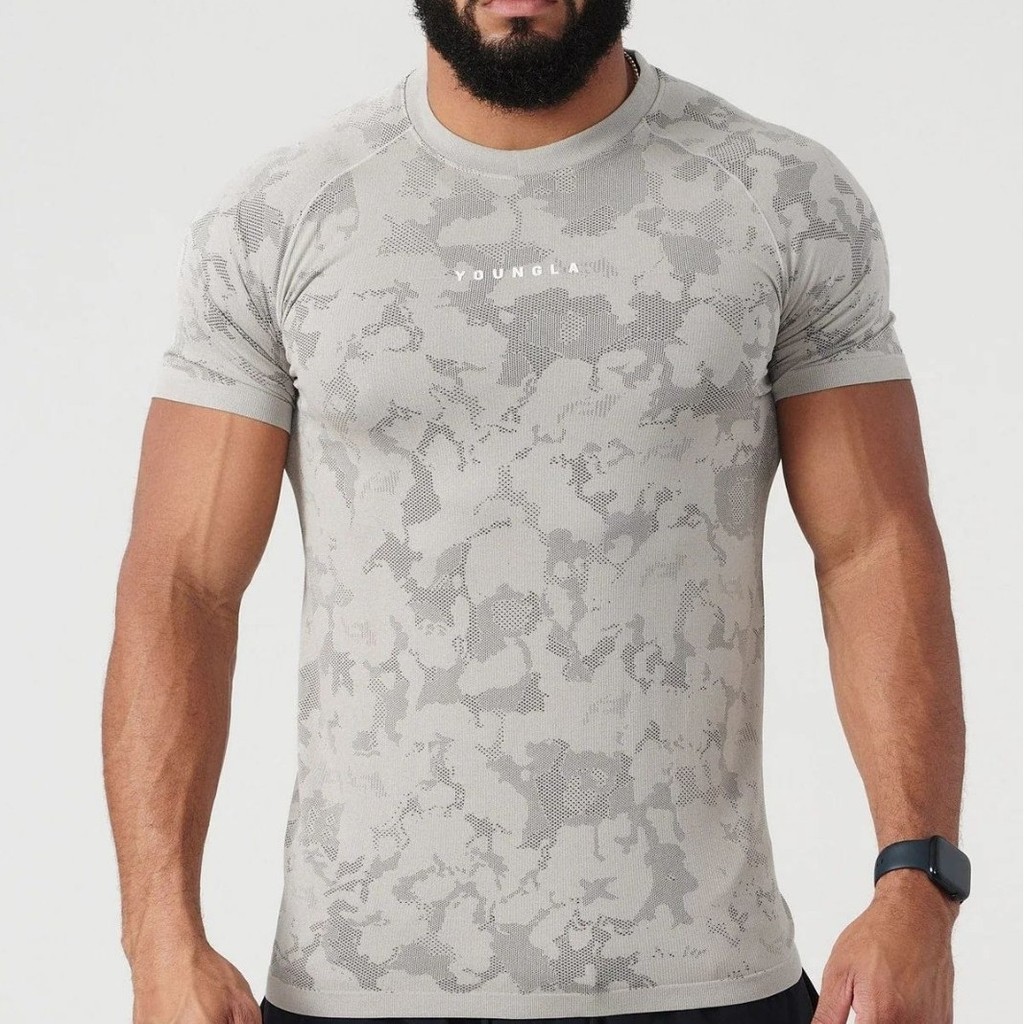 Áo thun nam Youngla phong cách mới, phù hợp tập gym và chạy bộ