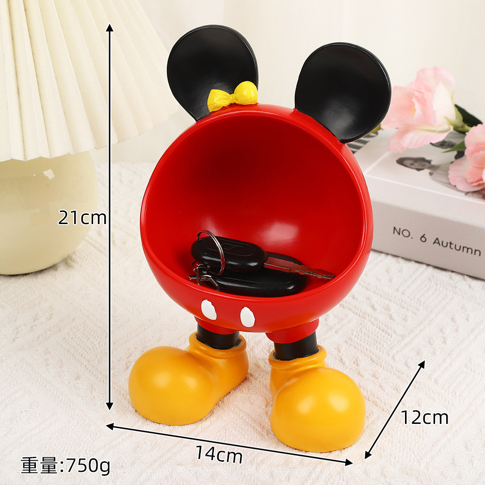 Sáng Tạo Mới Mickey Đầu Trang Trí Hoạt Hình Dễ Thương Lối Vào Chìa Khóa Xe Điều Khiển Từ Xa Lưu Trữ 