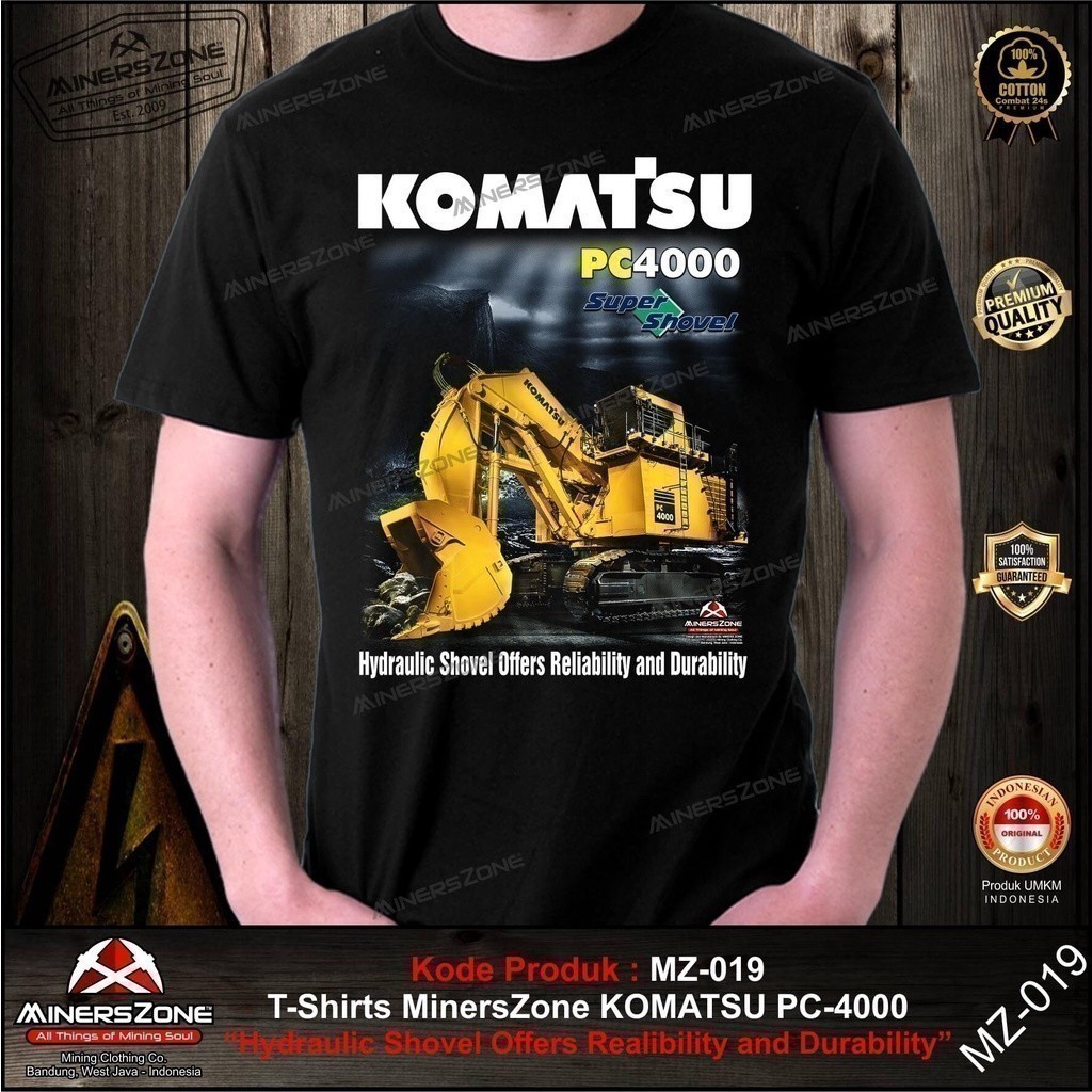 Áo thun thời trang 2025 Minerszone Komatsu Excavator Pc-4000 / komatsu / áo thun Komatsu / komatsu Á