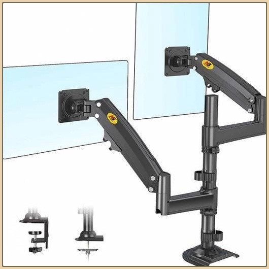 Tay Arm,Giá Treo Hai Màn Hình NB H180 17 - 30  ich  - Tay Treo Màn Hình Kép Xếp Màn Trên Dưới