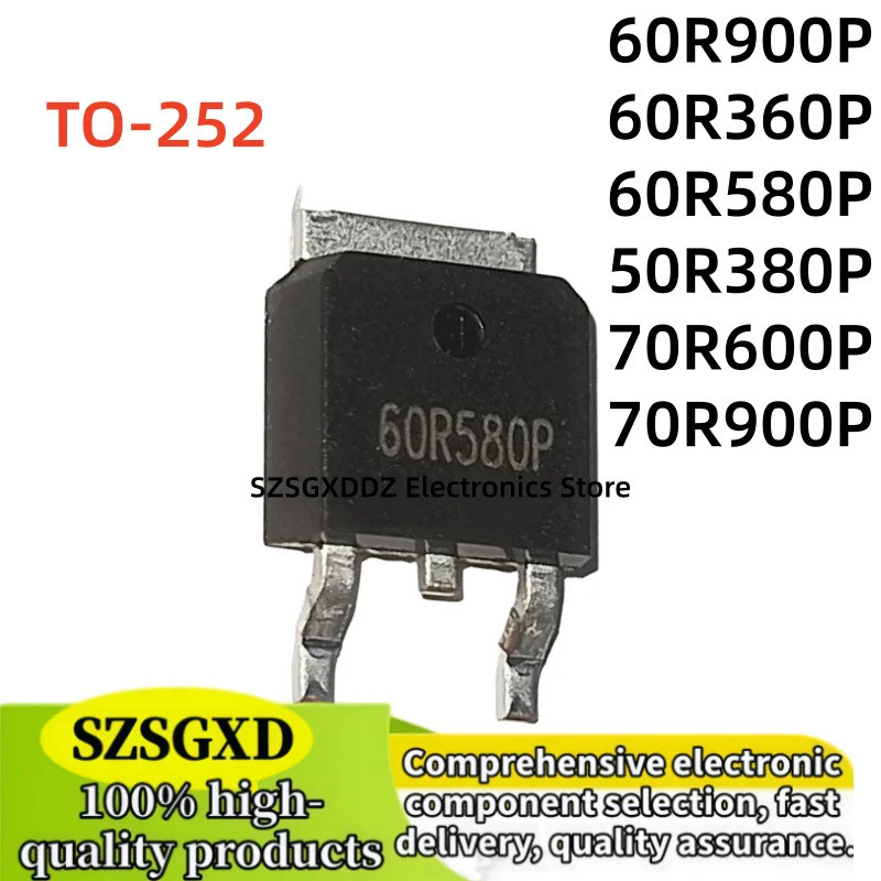 5 Chiếc 60R900P 60R360P 60R580P TO252 50R380P 70R600P 70R900P TO-252 Hiệu Ứng Trường Transistor