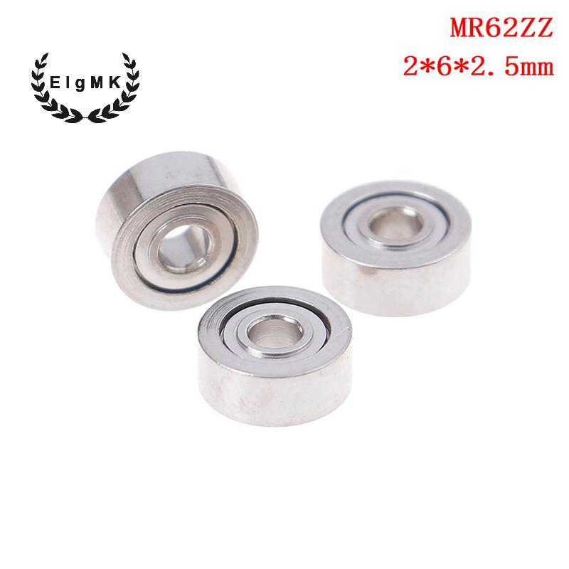 [ElgMK] 10 Chiếc MR62ZZ (2x6x2.5mm) Vòng bi chính xác được che chắn bằng kim loại Vòng bi mini [MỚI]