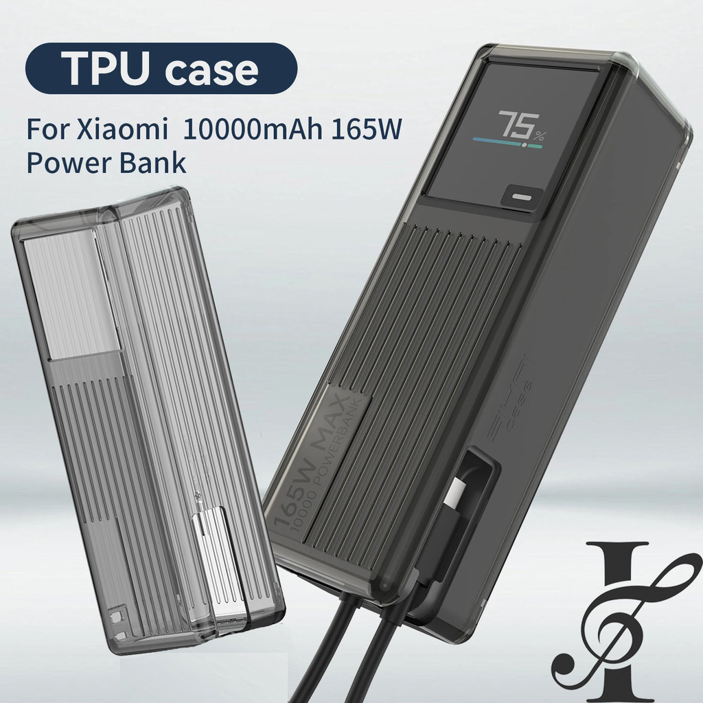 Ốp Lưng TPU Cho Xiaomi 165W Power Bank 10000mAh PB1165MI Tích Hợp Cáp USB C Sạc Di Động Hộp Bảo Quản