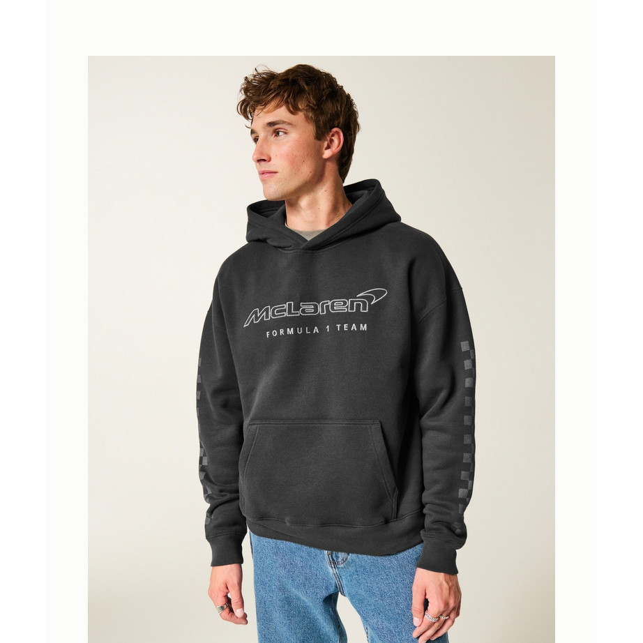Hollister McLaren in logo người đam mê đua xe mới của nam dạo phố mát mẻ thường ngày có mũ trùm đầu