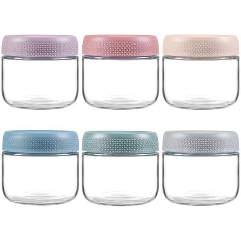 ight Oats Containers with Lids, Wide mouth Mason Salad jars, Glass Food Storage Containers for Snack