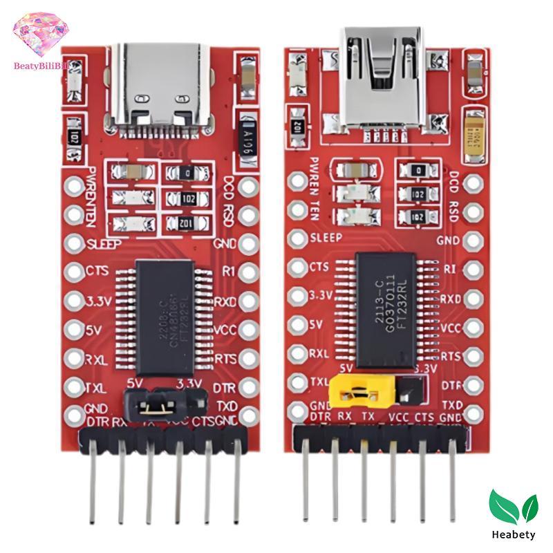 Heabety 1 Cái USB TO TTL Mini / Type-C FT232RL FT232 FTDI USB 3.3V 5.5V Sang TTL Serial Adapter Modu