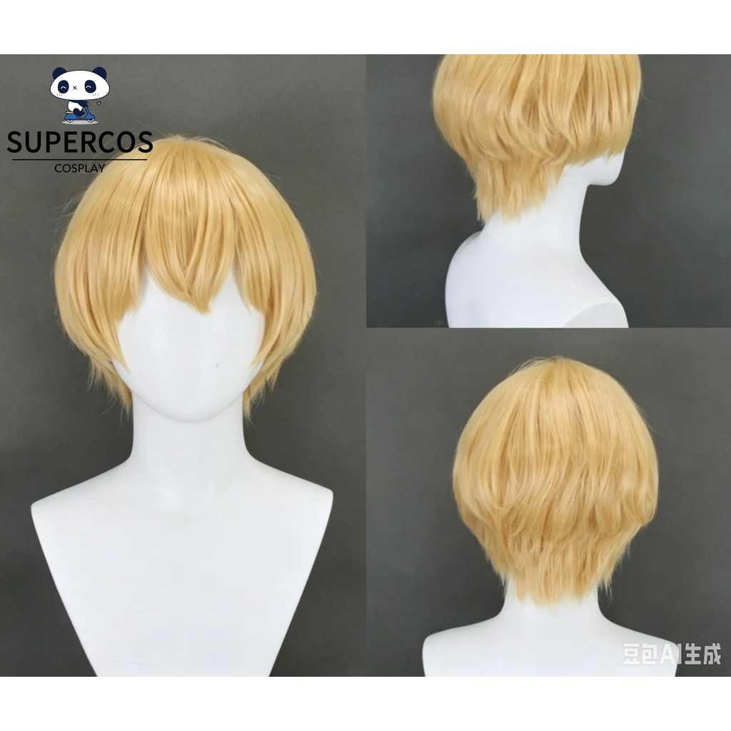 Limbus Company Rodion Sinclair Cosplay Tóc Giả Màu Vàng Ngắn Tổng Hợp Tóc