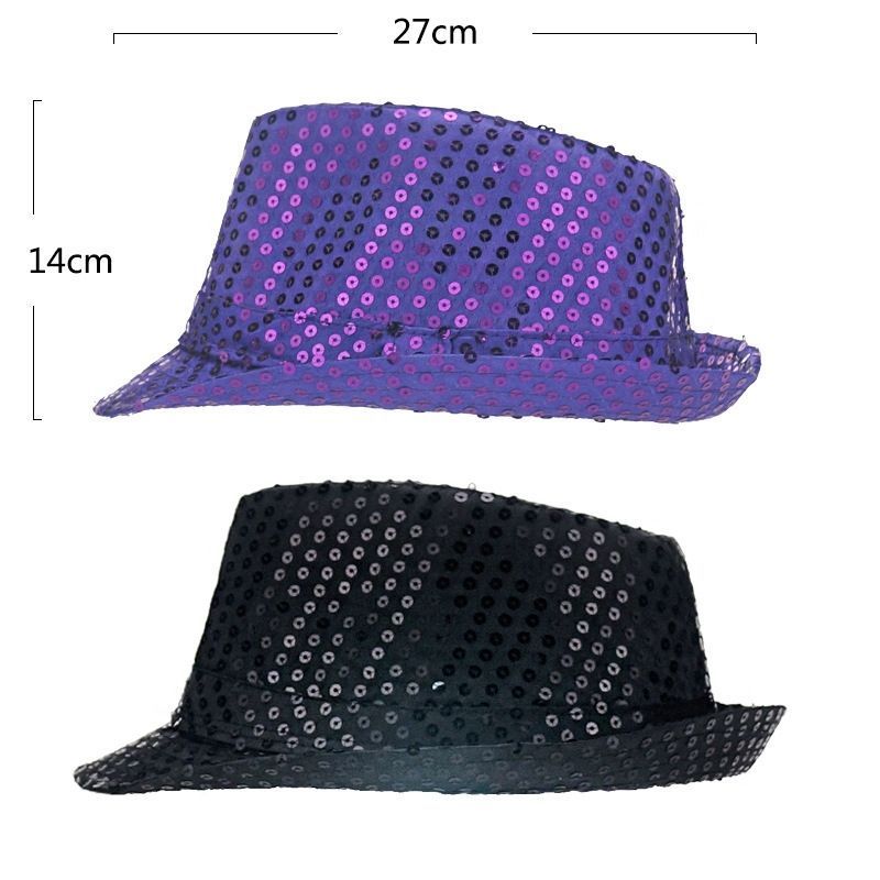 Ngày thiếu nhi cosplay Michael Jackson Dance Stage Performance Hat Diamond Jazz Sequin Top Hat 5.20.