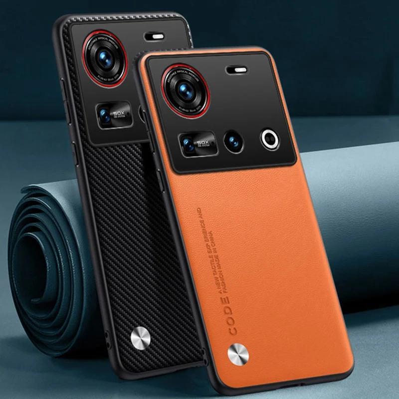 Ốp Da PU Sang Trọng Cho Nubia Z70 Ultra 5G Ốp Lưng Silicon Mờ Bảo Vệ Chống Sốc Ốp lưng ZTE Nubia Z70