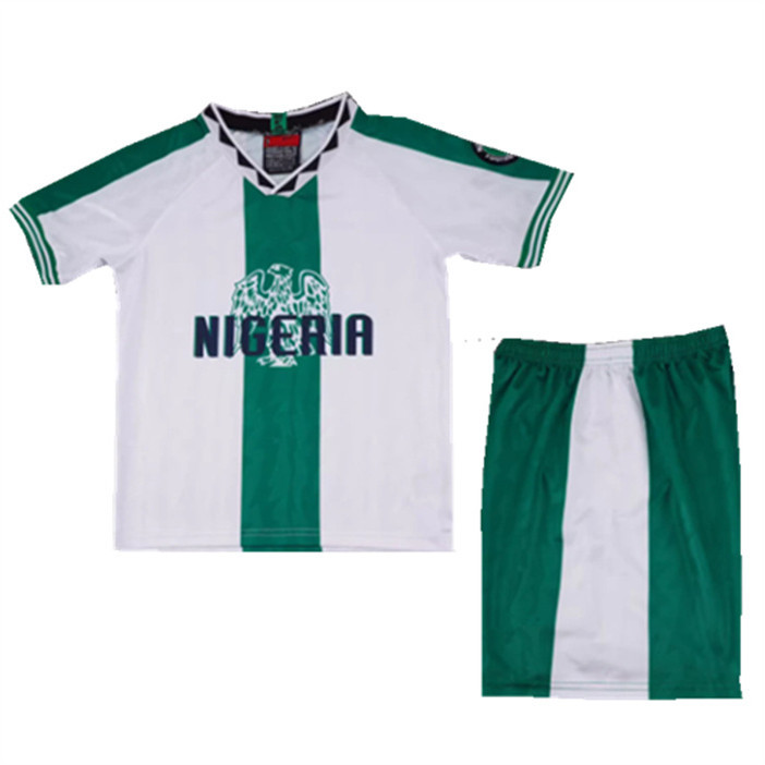 ÁoJersey retro Nigeria năm 1996 cho bé từ 16-28kg