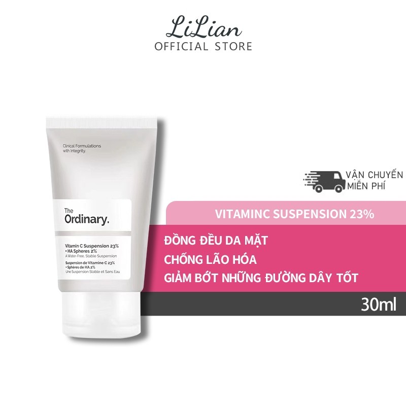 The Ordinary Vitamin C 23% + HA 30ml - Kem Dưỡng Da Mặt Siêu Cường Oxid Sáng Da,Cải thiện sắc tố da,