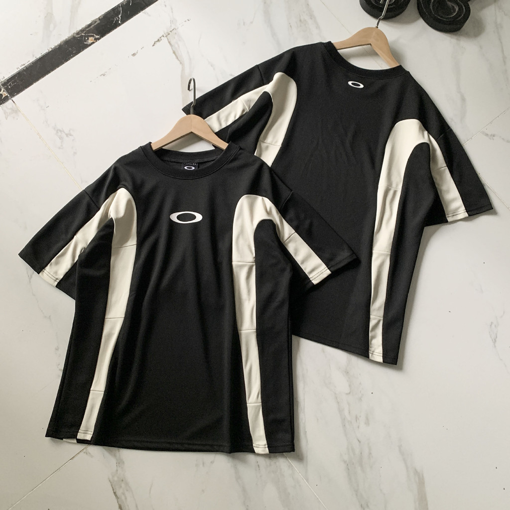 Oak Oak Hình Học Đường Khâu Ngoài Trời Nhanh Khô Áo Thun Ngắn Tay Nam Nữ Phong Cách Cặp Đôi