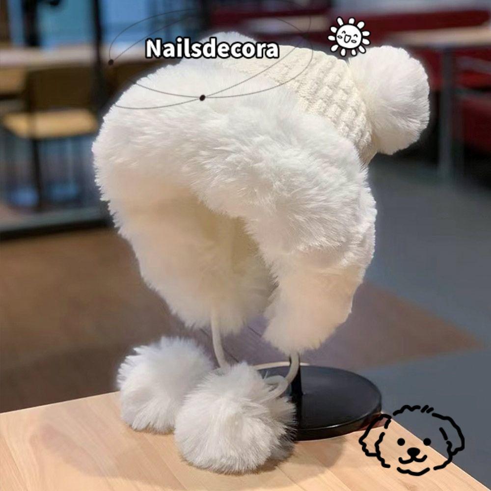 Mũ mùa đông NAILS dày ấm áp, tai nhung kawaii, dành cho nữ