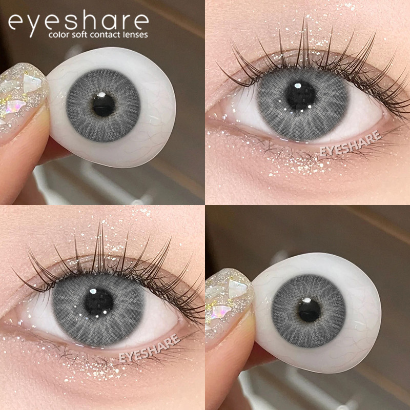 CYPRUS  loạt 14.2mm Kính áp tròng màu nâu Thời trang lens 12 tháng eyeshare Contact lens