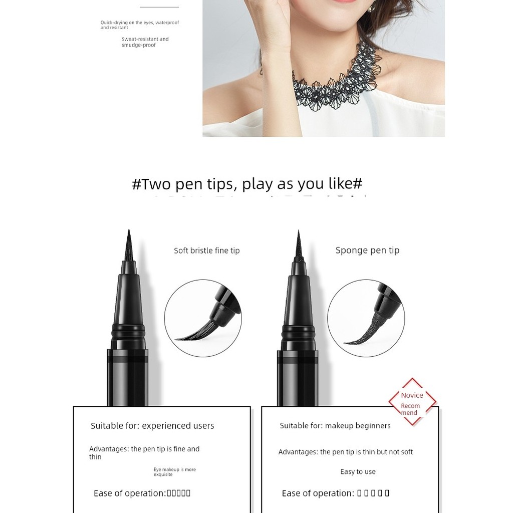 bút chì kẻ mắt eyeliner Bút kẻ mắt Gel siêu mịn chống nhòe ZEESEA