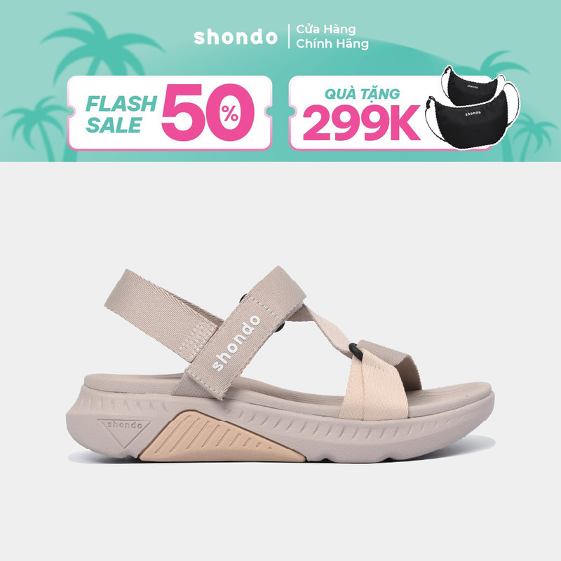 Giày Sandals Nam Nữ Shondo F7 Racing Màu Nâu Hồng Cá Tính F7R9570