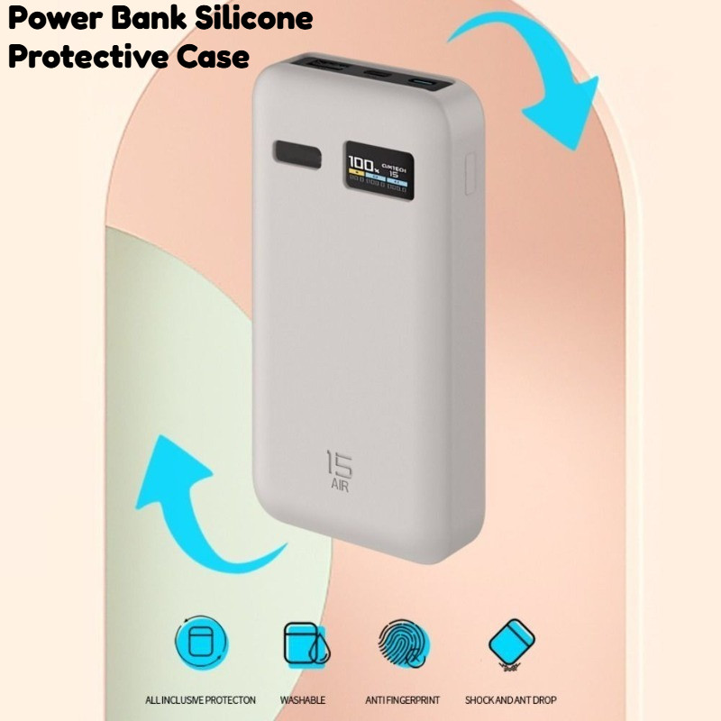 Dành Cho CUKTECH No.15 AIR 15000mAh 100W Silicon Mềm Power Bank Vỏ Bảo Vệ Cho CUKTECH No.15 Air Di Đ