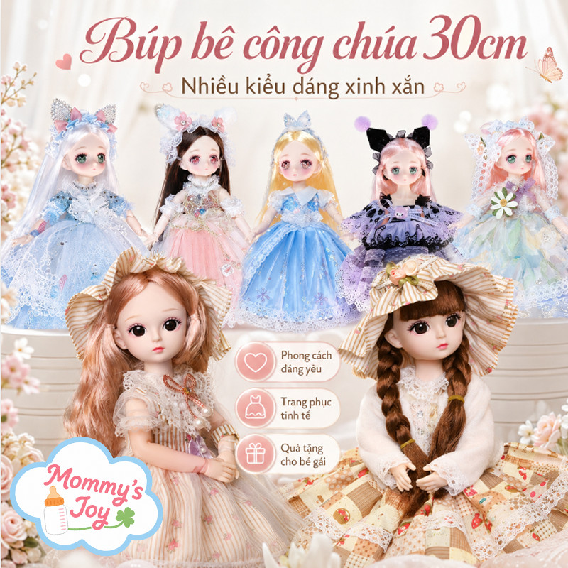 Búp Bê Anime Khớp Động Cao Cấp 30cm – Khuôn Mặt Xinh Xắn, Linh Hoạt Tạo Dáng, Món Quà Valentine Đẹp 