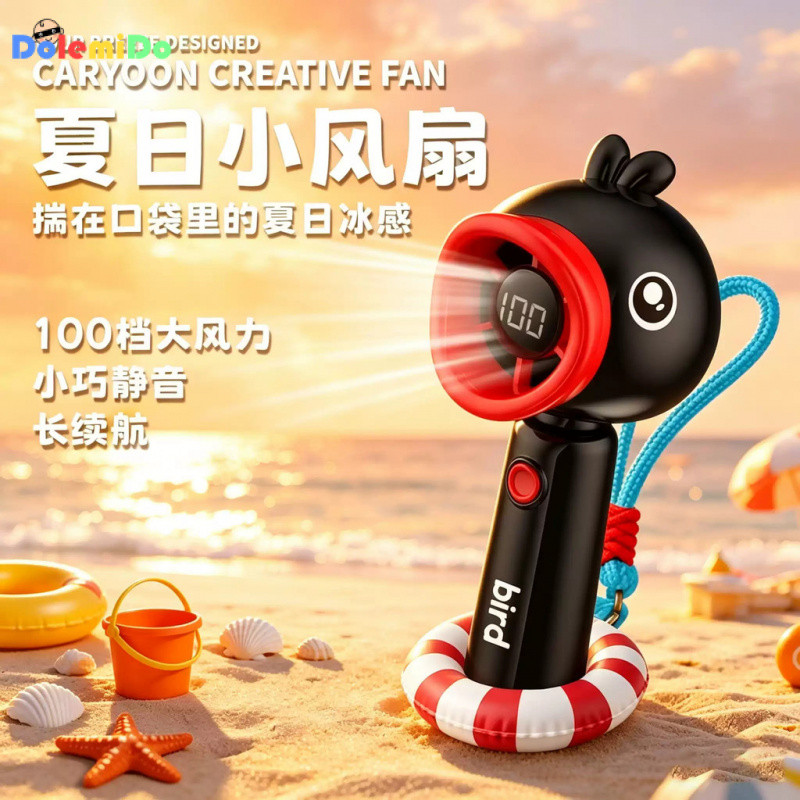 [Sẵn sàng] Quạt nhỏ mùa hè chim cánh cụt Quạt pingu sáng tạo dành cho sinh viên Quạt di động Quà tặn