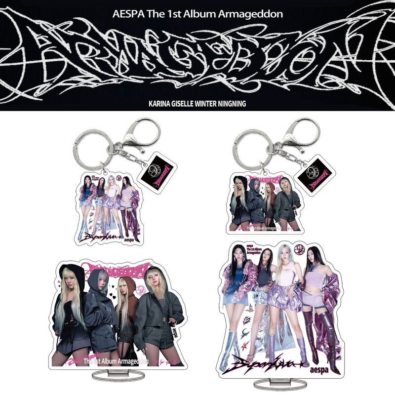 Aespa立牌【现货】 Supe热销 rnova正规专辑周边钥匙扣金玟庭 Standee Aespa [Có sẵn] Sản phẩm bán chạy nhất của Supe, móc khó