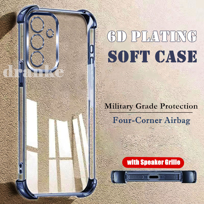 Dành Cho Samsung Galaxy M23 5G 6.6 inch SM-M236B M236L Túi Khí Bốn Mặt Mỏng Mềm Trong Suốt Silicon T