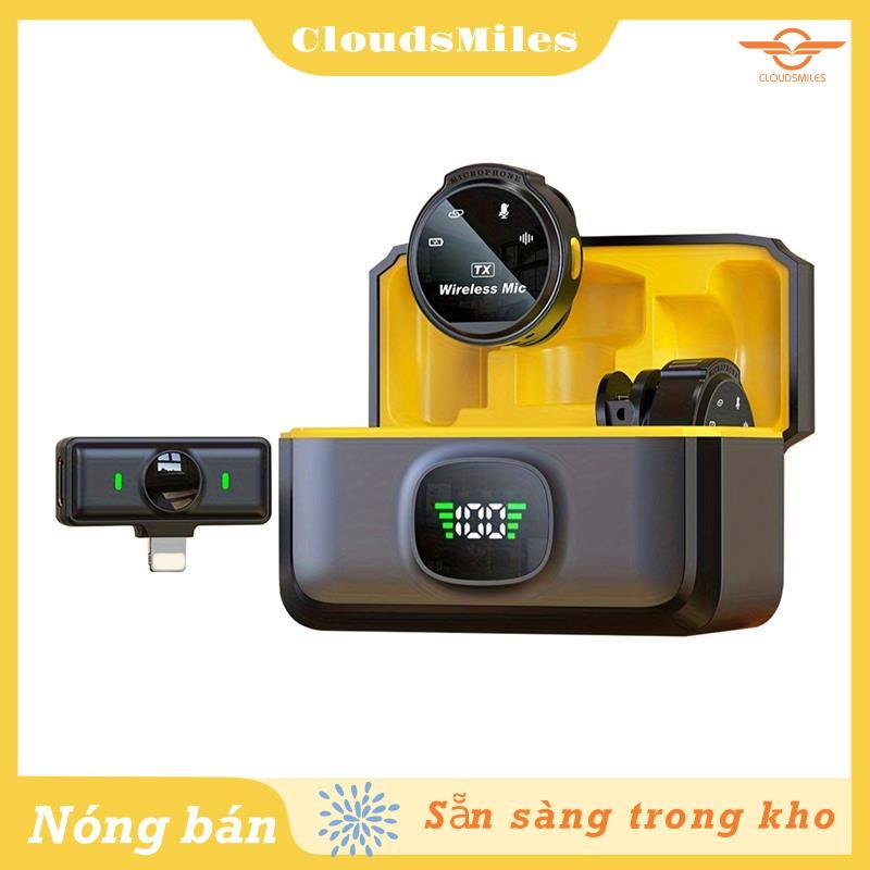[CloudsMiles] Micrô không dây J6 Plug & Play Ve áo Mic để ghi Video Vlog Phát trực tiếp & Phỏng vấn