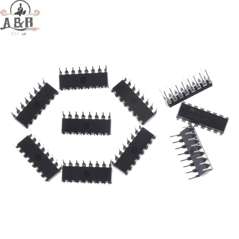 [A & B Dec] 10 IC chia bộ đếm thập kỷ CD4017BE 4017 CD4017 {vn}