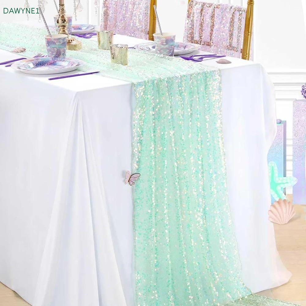 DWAYNE1 Người chạy bàn bằng kim sa lấp lánh, Người chạy bàn chủ đề nàng tiên cá mở rộng lấp lánh, Hì