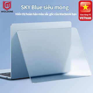 Ốp macbook Air M4  Ốp lưng Ultra Slim Matte Sky Blue cho MacBook Air 13 inch (M2 / M3 / M4 M5) A2681 A3240 A3113
