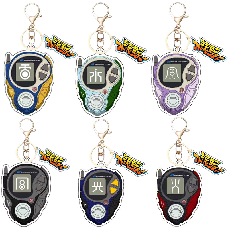 Anime Digimon Adventure Link System Digimon Detect Discover Discover Anime Game Keychains Acrylic Ke