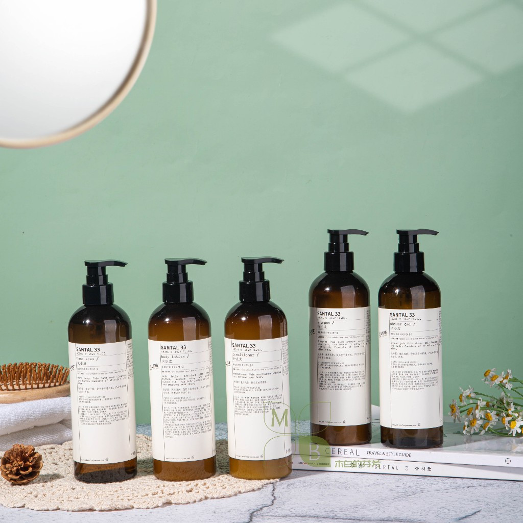 LE LABO33 Dầu Gội Gỗ Đàn Hương SANTAL, Dầu Xả Tóc, Sữa Tắm, Sữa Dưỡng Ẩm, Rửa Tay 480mlLE LABO33 SAN