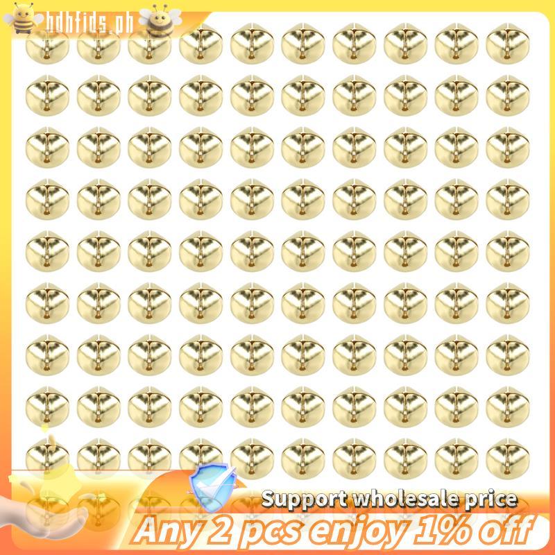 -100 Miếng Chuông Jingle, Chuông Jingle Kim Loại 15 Mm Mini Craft Bells Hạt Cho DIY Vàng