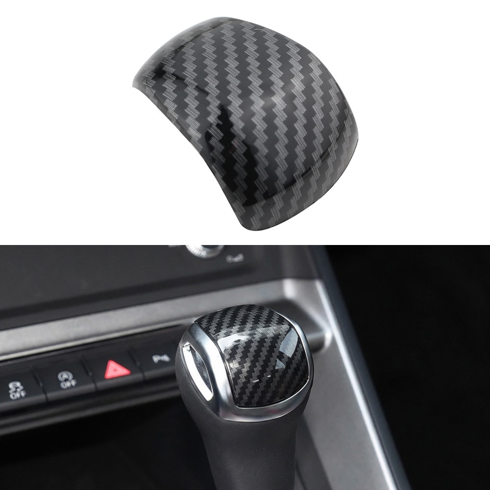 Sợi Carbon Xe Bánh Răng Dịch Chuyển Núm Viền Bao Miếng Dán Cho Xe Audi Q3 F3 RSQ3 Sportback 2019-202