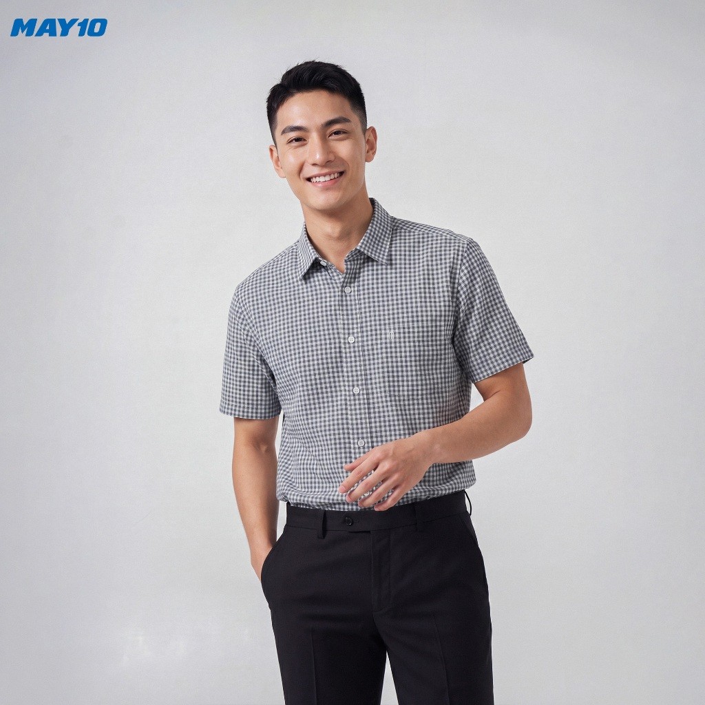 Áo Sơ mi nam cộc tay May 10 form RegularFit mã 010126001 1