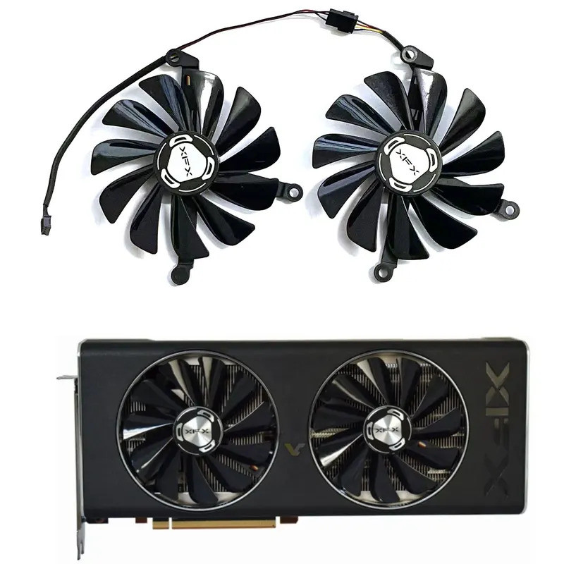 Mới 95MM 4PIN RX5700XT Quạt GPU cho XFX Radeon RX 5700 XT 5700 8GB THICC II Siêu Card Đồ Họa Quạt Là