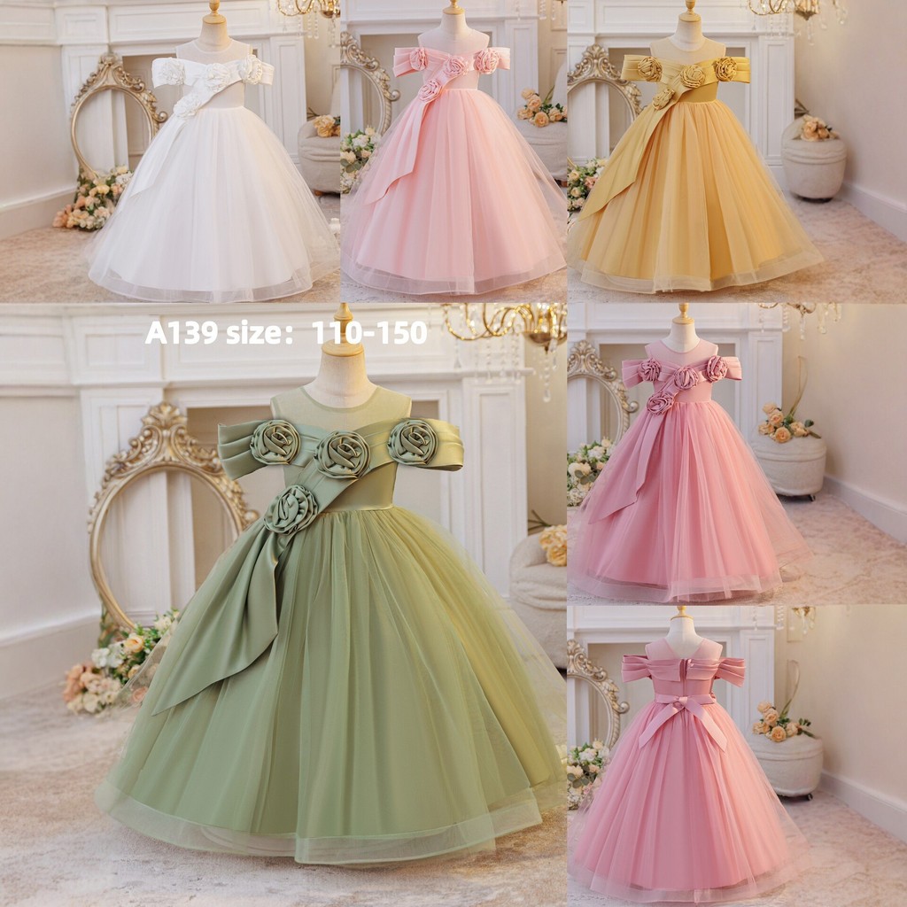 Bé Gái Váy Công Chúa Pettiskirt Váy Hoa Sinh Nhật Biểu Diễn Đầm Trẻ Em Đầm 60318
