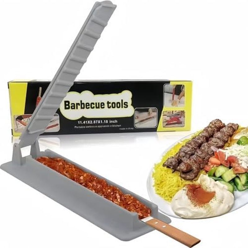 Kabab Maker Press Manual Skewers Non-Stab Clean Form Your Kofta Thịt Nướng