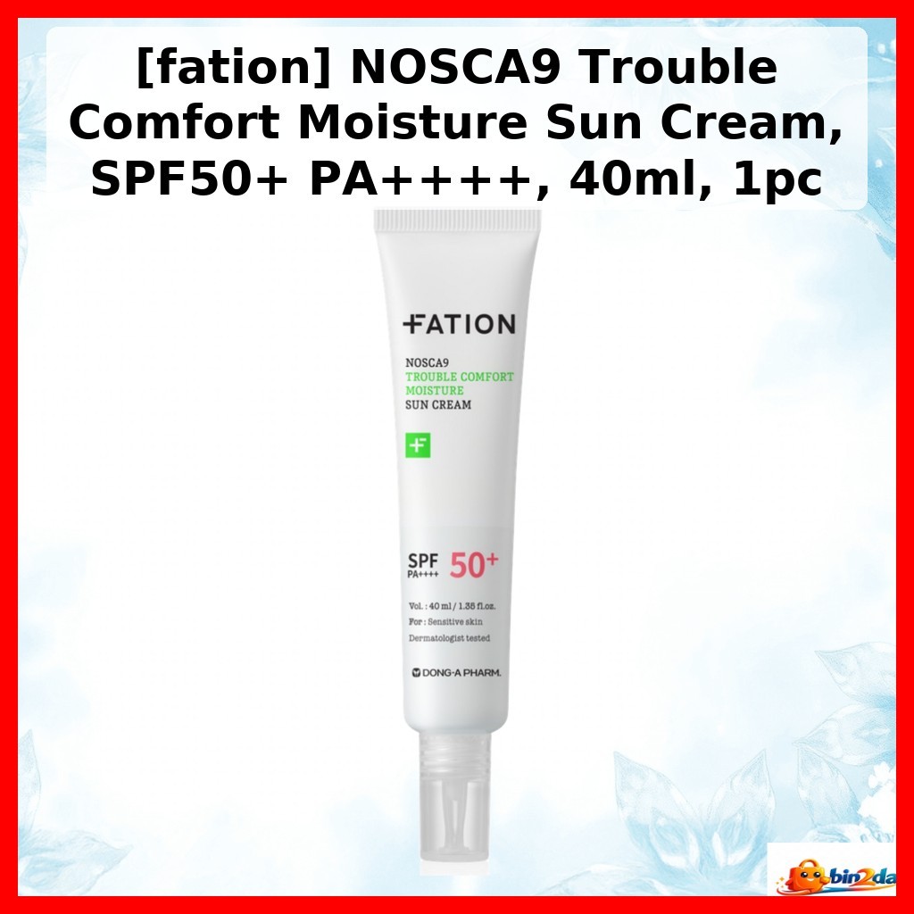 [fation] Kem chống nắng NOSCA9 Trouble Comfort Moisture, SPF50 + PA + + +, 40ml, 1pc / Kem chống nắn