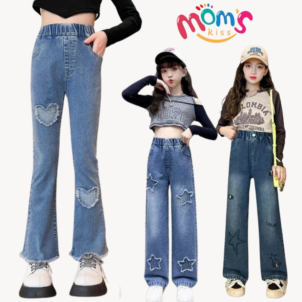 Rita Jean Wide Leg Jeans Girls, Korean Design, Comfortable Stylish, Featuring Miaa Jeans