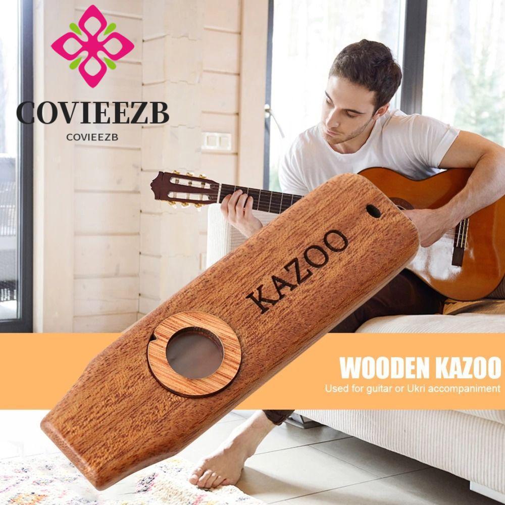 COVIEEZB Gỗ Kazoo, Nhạc Cụ Bằng Gỗ Nhẹ Kèm Kazoo, Nhiều Màu Sắc Học Dễ Dàng Với Dây Nhạc Cụ Sáo Guit