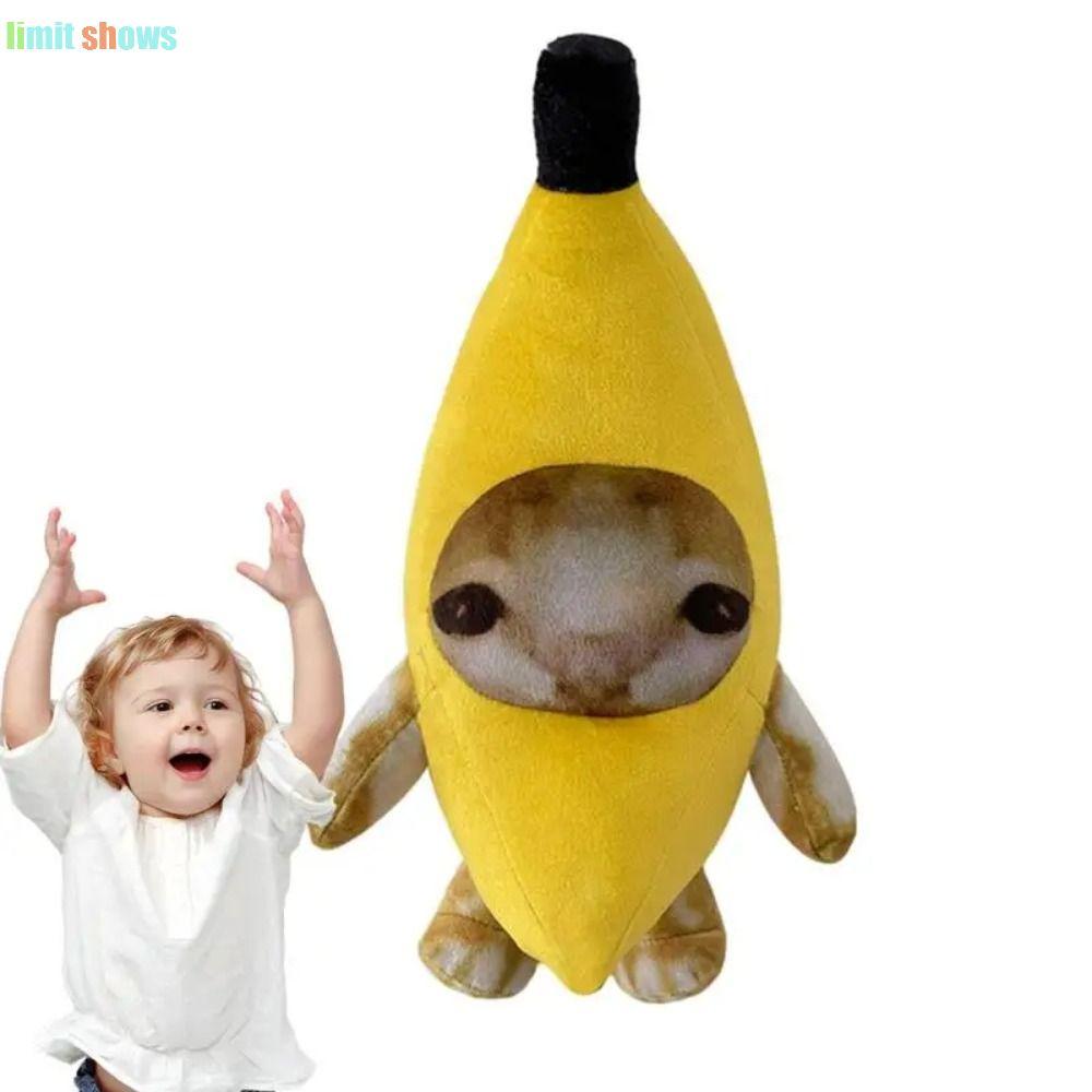 GIỚI HẠN HIỂN THỊ Đồ chơi nhồi bông hình mèo chuối, Happy Cat Plush Happy Cat Đồ chơi nhồi bông, Đệm