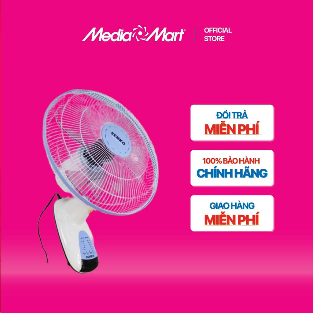 [MEDIAMART] - Quạt treo tường Senko TR1628/TR1683-có điều khiển - FREESHIP,Bảohànhchínhhãng