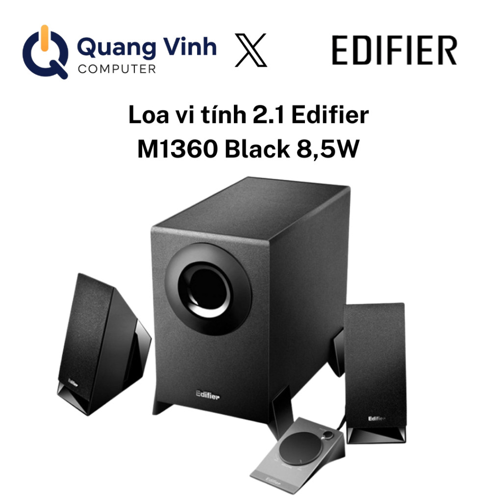 Loa vi tính 2.1 Edifier M1360 Black 8,5W - Hàng chính hãng