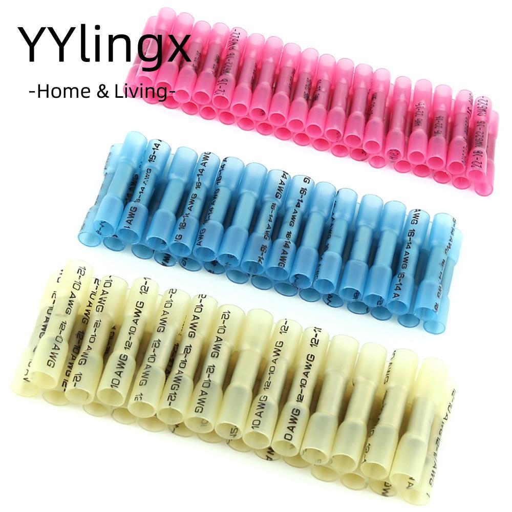 YYLINGX 300 Đầu nối dây co nhiệt, Đỏ Xanh Vàng 22-16AWG / 16-14AWG / 12-10 Đầu nối mông AWG, Bộ phân